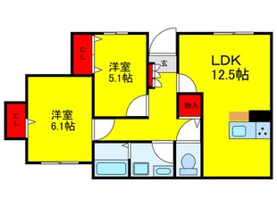 東野田町5丁目貸家の物件間取画像